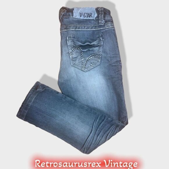 VANILLA Star Crop Stretch Low Rise Skinny Jeans, Size 1 - Picture 2 of 6
